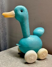 Ancien jouet soviétique canard bleu en plastique de l'URSS vintage poupée...