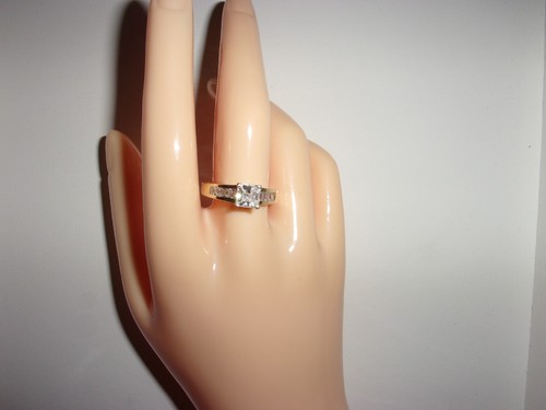 Bague solitaire jaune - or,