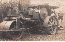 CARTE PHOTO  CAMION ROULEAU