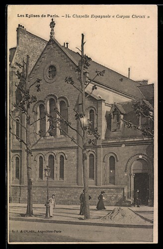 Cpa paris chapelle espagnole - chapelle,