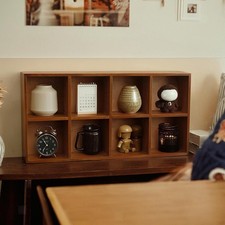 Étagère murale en bois pour rangement de cosmétiques, 8 cubes