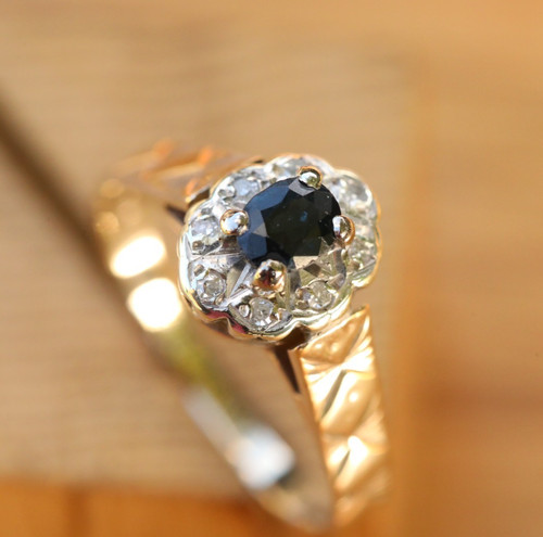 Bague vintage jaune 9ct - vintage,