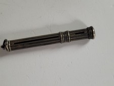PORTE CRAYON MINE a Systeme ANCIEN en Argent avec anneau de suspension