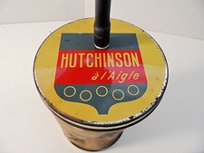 ANCIENNE POMPE A AIR MAIN EN TOLE LITHOGRAPHIEE "HUTCHINSON" A L'AIGLE VINTAGE