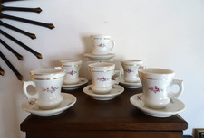 Lot de 6 tasses brulots anciens , porcelaine de Paris XIX ème