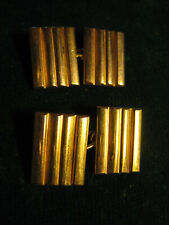 BOUTONS de MANCHETTES anciens GODRONS plaqué OR MURAT ART DECO