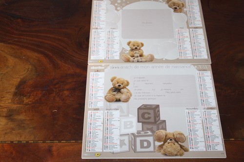 Calendrier naissance année - calendrier, de