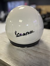 Casque Vespa Blanc Et Bleu