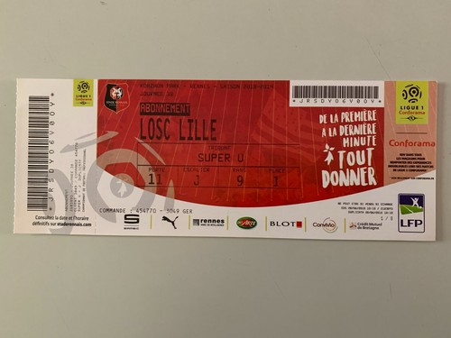 Ticket match rennes losc - ticket,