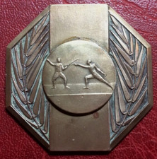 Fencing Escrime CHALLENGE SABRE HYERES 1948 competition reward medal E FRAISSE