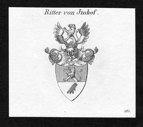 1820 jmhof imhof imhoff blason - imhoff,