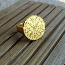 Bague Chevalière Louis d'or du Roi Soleil Acier Inoxydable Dorée Or Fait Main