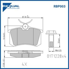 REQUAL RBP003 Plaquettes de frein arrière PEUGEOT RENAULT VW CITROEN RBP 003
