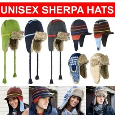 Femmes Hommes Hiver Chapeau Trappeur Polaire Fausse Fourrure Russe Sherpa Size S