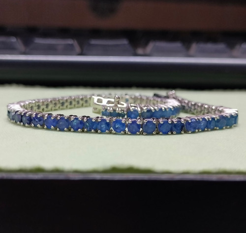Bracelet tennis rond - , naturel