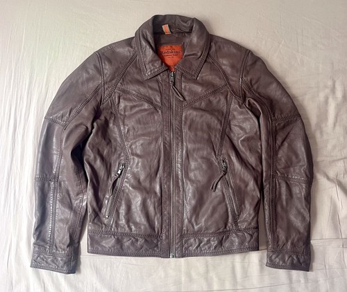 Veste cuir marron redskins - veste,