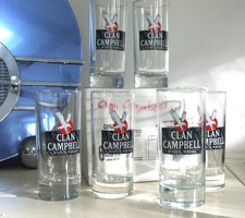 6 VERRE à WISKY CLAN CAMPBELL