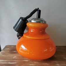 Suspense Vintage Verre Orange Italy Aromec Sacla Système Monte/ Descend /A600