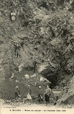 CARTE POSTALE ALGERIE MILIANA MINES DE ZACCAR UN CHANTIER