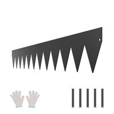 Uimoso Bordure de jardin en acier robuste, résistante à la rouille, 3 pièces