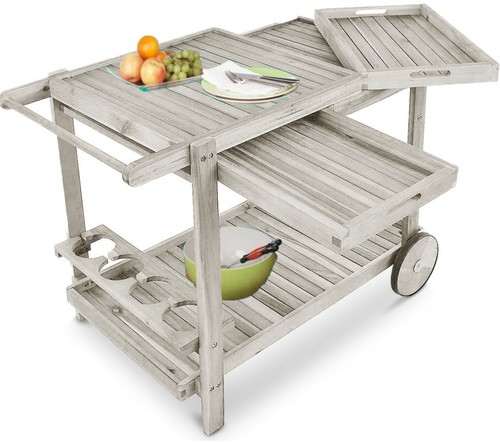 Chariot service jardin bois - de,