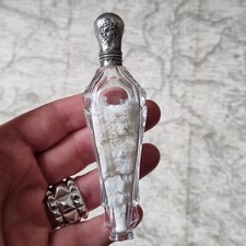 Grand Flacon A Sels Cristal BACCARAT ST LOUIS Monture en Argent XIXè Crystal