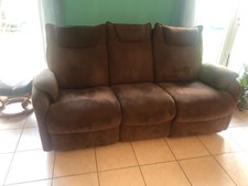 canapé occasion 3 places marron deux places extensibles 