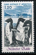 TIMBRE T.A.A.F. / TERRES AUSTRALES NEUF  N° 88 ** FAUNE / TETE DE MANCHOT