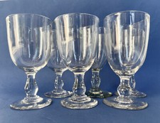 6 verres XIXem Souvenir de fête verre soufflé non gravé mariage, bistro H:14cm