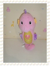 ⑭ - Peluche Doudou Veilleuse Musicale Hippocampe  Hippo Lampe Rose Fisher Price