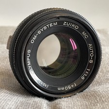 OM System Zuiko Auto-S 50mm f/1.8 camera lens, in working condition