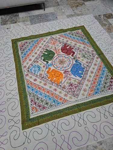 Dessus lit indien patchwork - dessus,