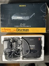 TESTED Sony Discman D-33 CD Compact Disc Portable Player Mega Bass Walkman D33