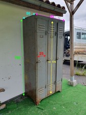 Vestiaire Ancien Industriel Métal 3 portes Année  50-60 