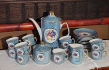 Vintage Service à Café (26) en Porcelaine Fine de Bavière Bavaria Allemagne