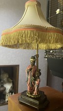 Art d’Asie Lampe céramique émaillée signée vers 1900