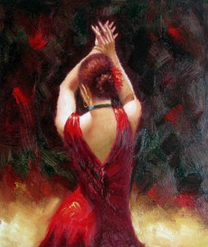 Danseuse flamenco tableau - danseuse,
