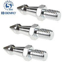 BENRO 1 lot de 3 embouts Pointes Acier Vis M8 pour Trépied Benro/Induro/Mefoto