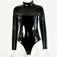 Femme Faux Latex Body Hauts