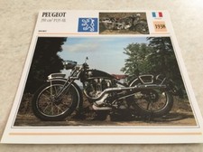 Carte moto Peugeot  350 P135 HL 1938 collection Atlas motorbike France