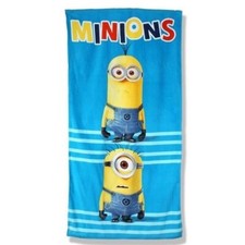 Serviette de bain / drap de plage LES MINIONS à la plage pour fille ou garçon