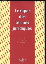 Termes juridiques, Lexique