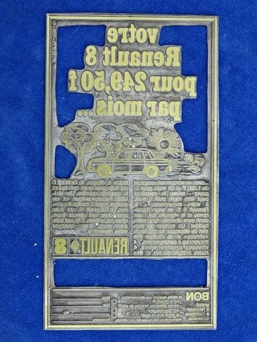 Rare plaque imprimerie - rare,