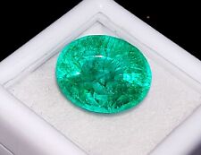 Émeraude Naturel Forme Ovale 7.00 CT Certifié Ample Pierre Précieuse Avec Cadeau