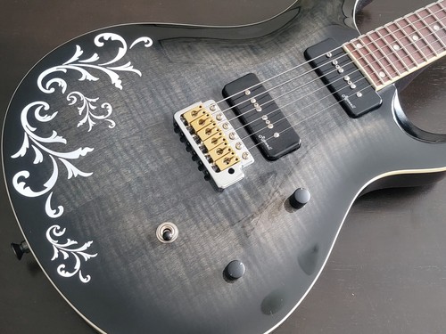 Guitar body floral design 6 - guitar,