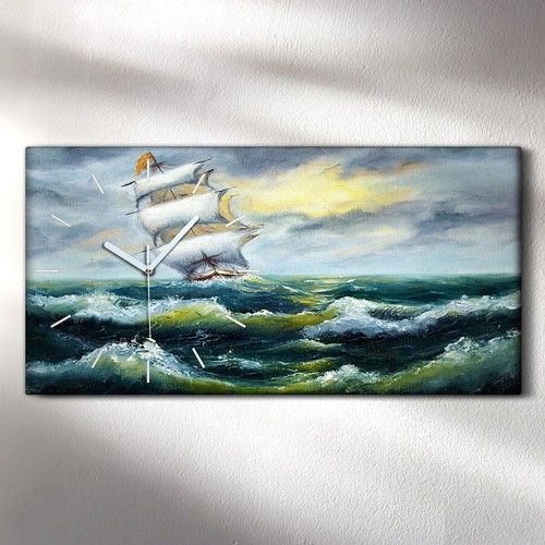 Horloge murale sur toile 60x30