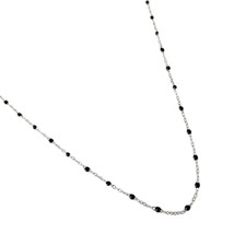 Collier perles résine noir