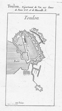 1770 - Gravure Estampe Originale Toulon Kupferstich Engraving