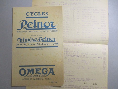 Catalogue 1951 cycles - 1951,