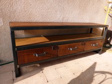 Meuble industriel TV  3 tiroirs fabrication sur mesure bois métal